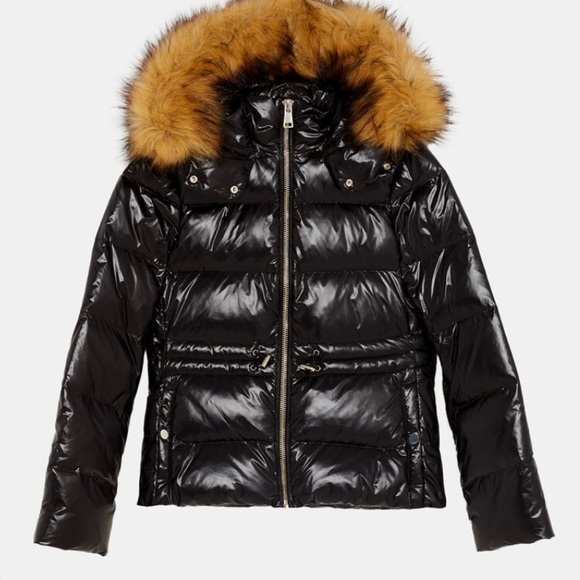 zara shiny effect down jacket